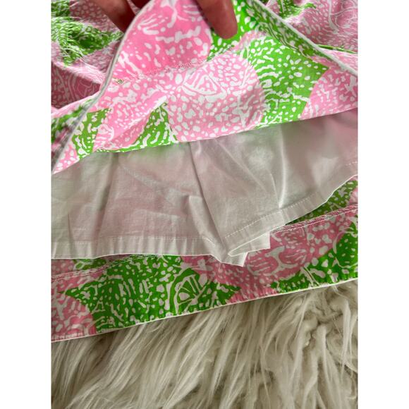 Lilly Pulitzer‎ Women's Floral Mid-Rise Mini Skort Vacation Pink Green Size 4 - Picture 4 of 9